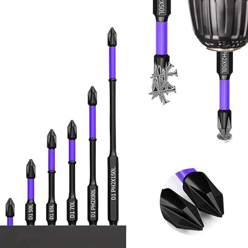 ® 6 pieces Magnetic Shockproof Batch Bits