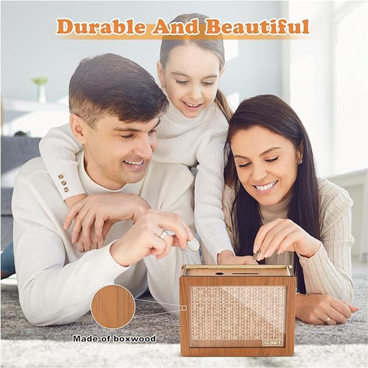 Wooden Cash Saving Box