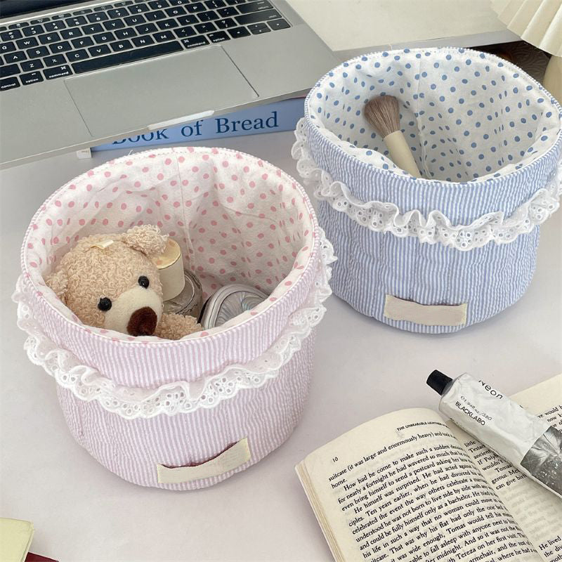 Fabric Desktop Storage Basket Organizer