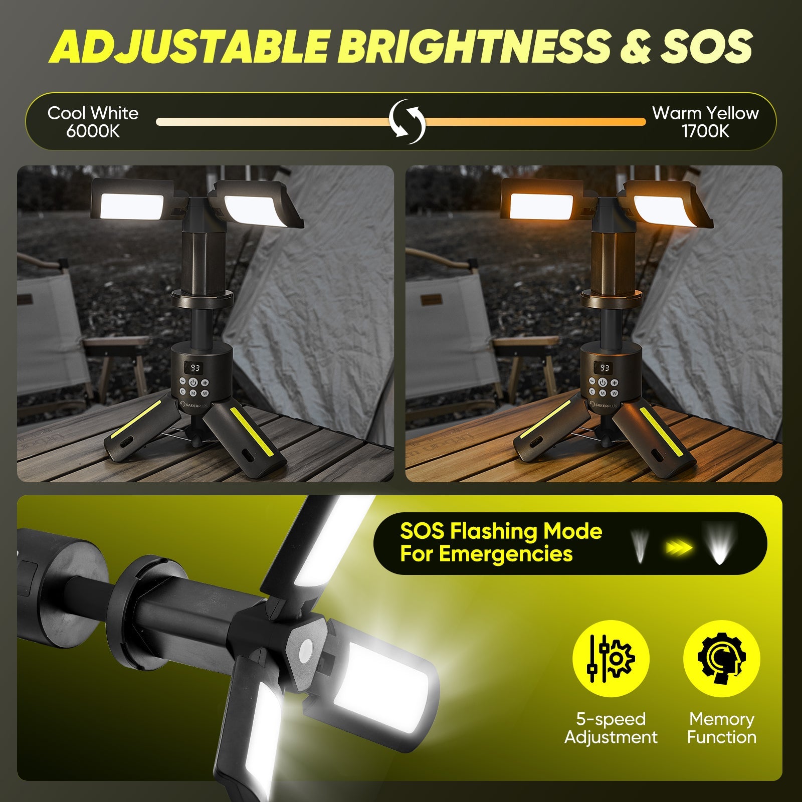Telescopic Camping Lights with Stand