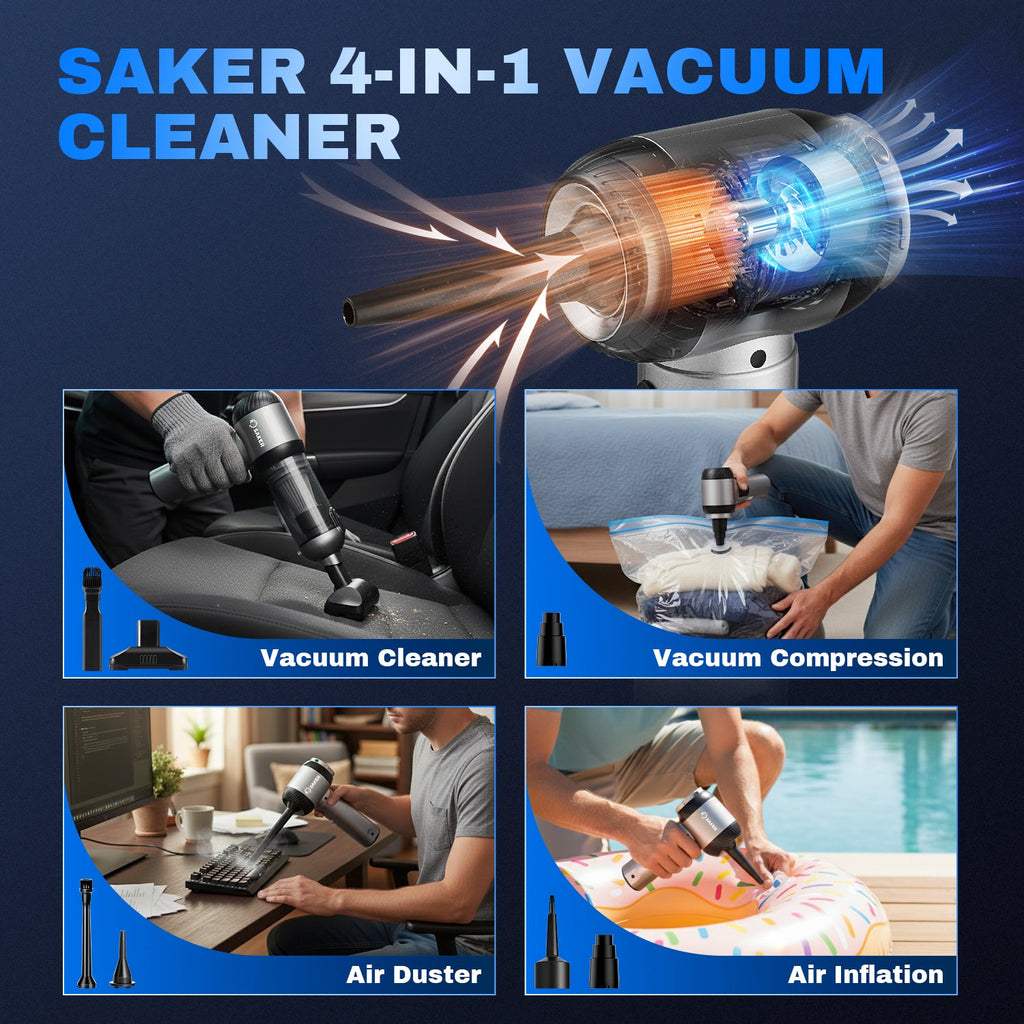 4 in 1 Handheld Car Vacuum