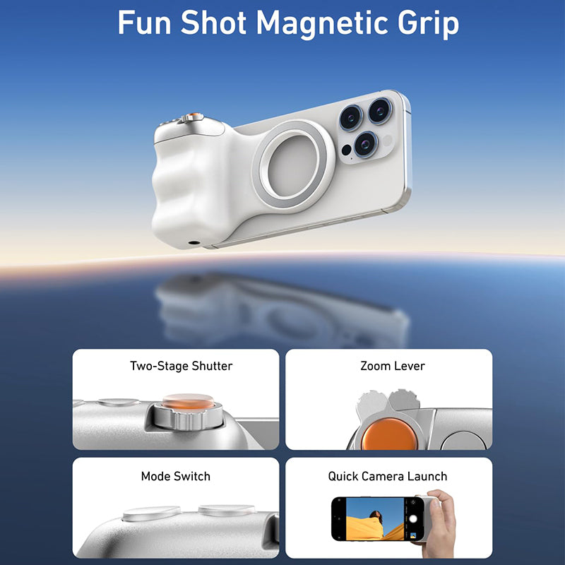 Fun Shot Magnetic Grip & Magnetic Selfie Light
