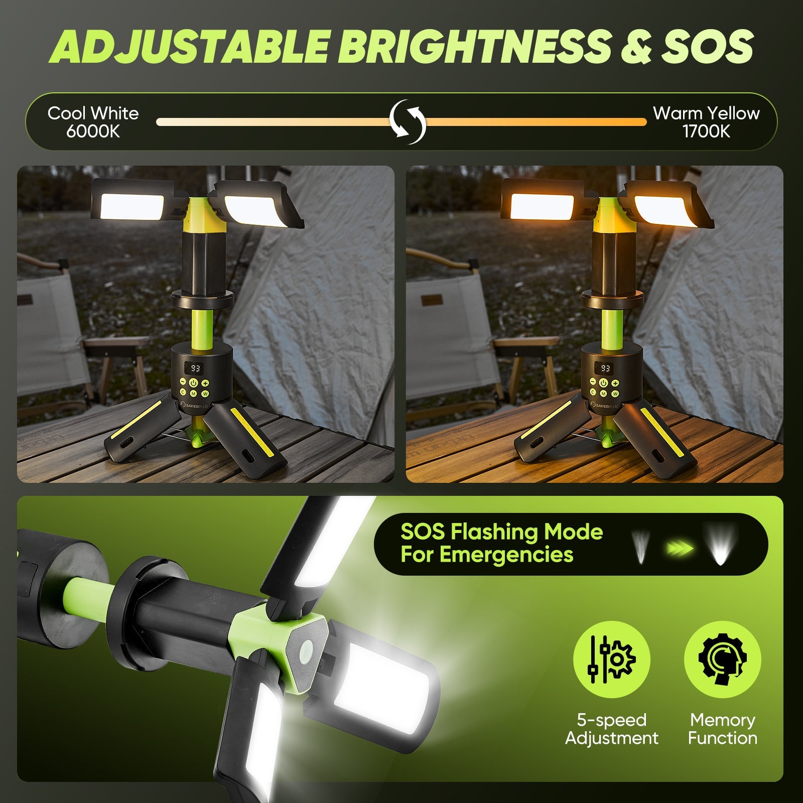 Telescopic Camping Lights with Stand