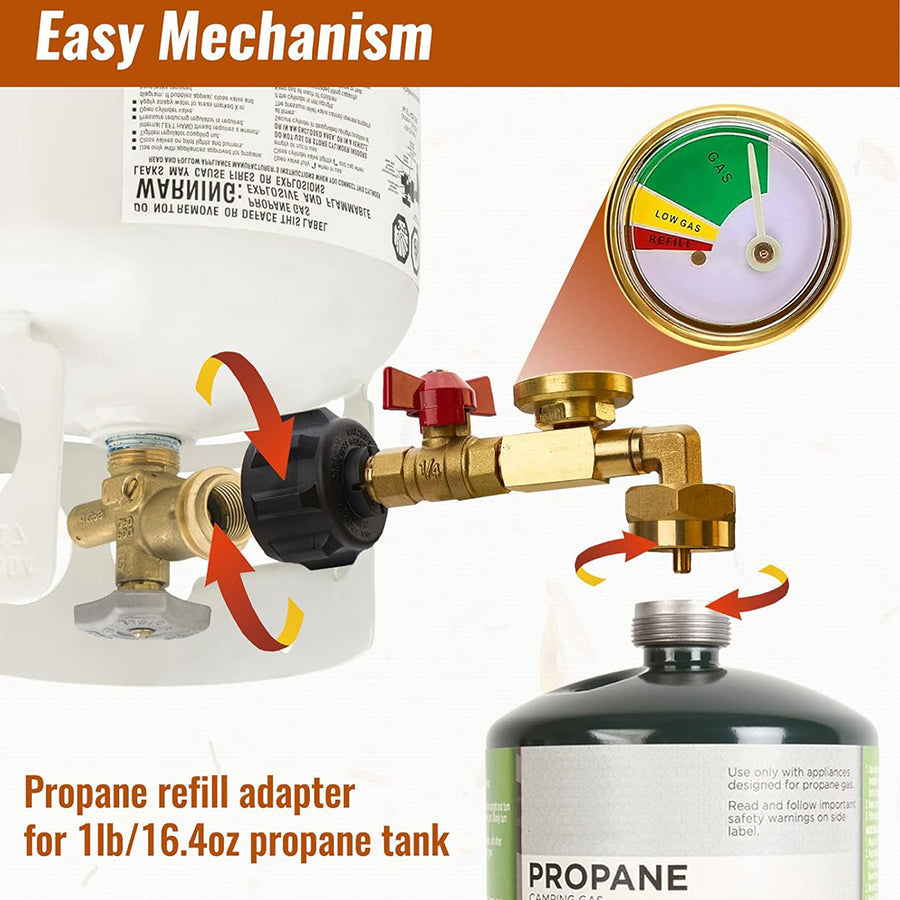 Propane tank filling adapter