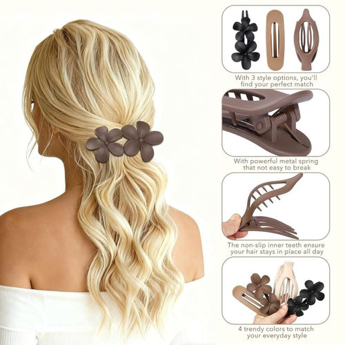 12 Pack Flat Hair Clips For Women