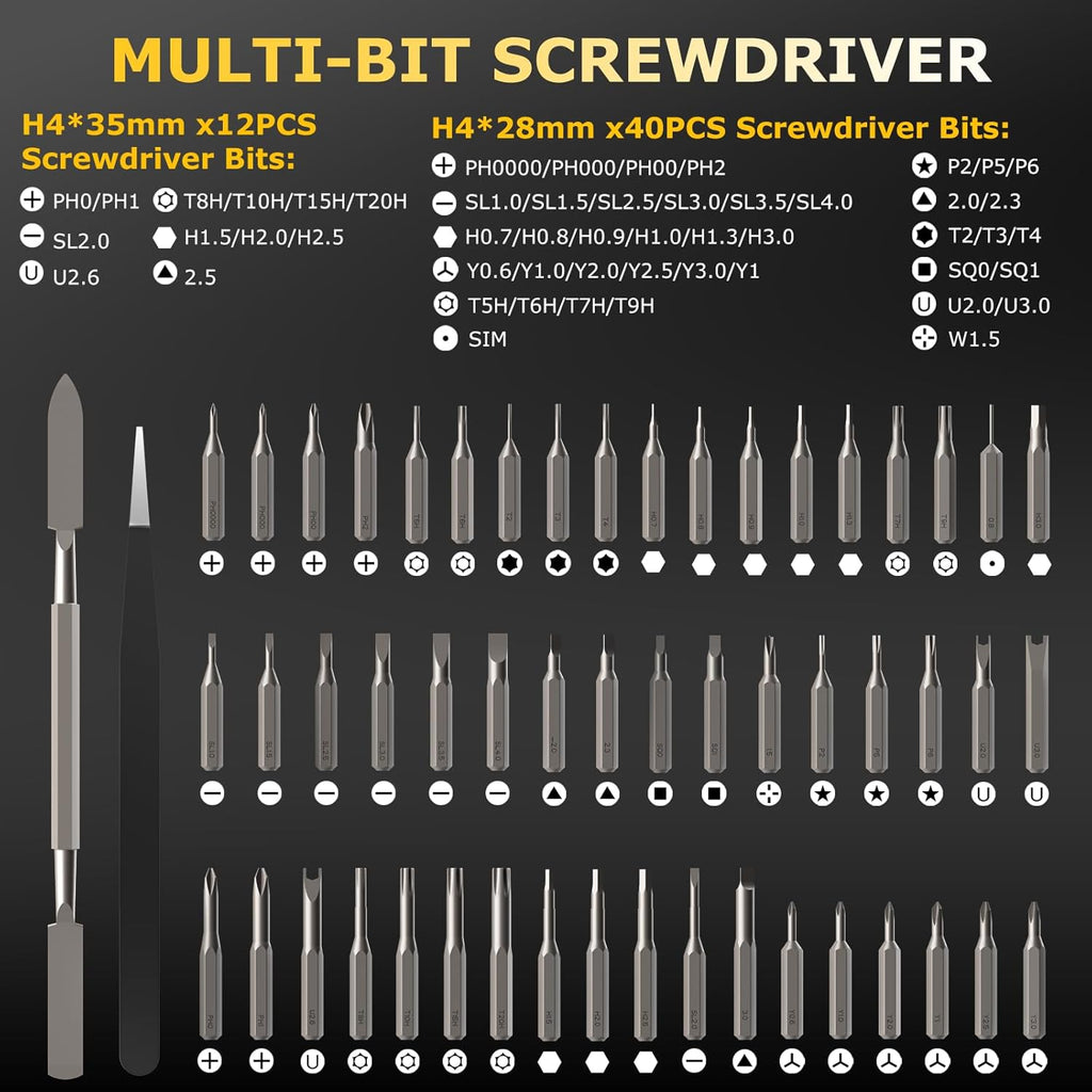 57-in-1 Magnetic Bits Precision Screwdriver Set