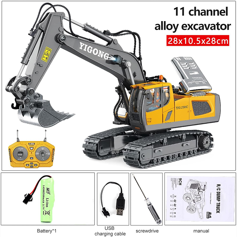 Remote Control Excavator Construction Toys