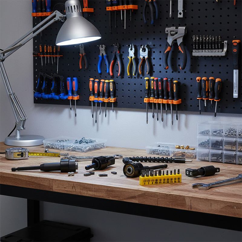 17Pcs Flexible Right Angle Drill Attachment