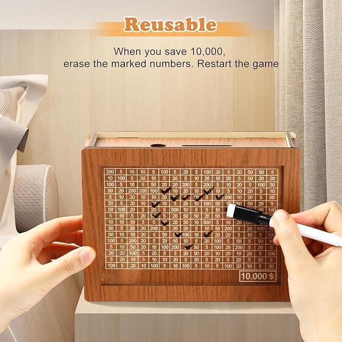 Wooden Cash Saving Box