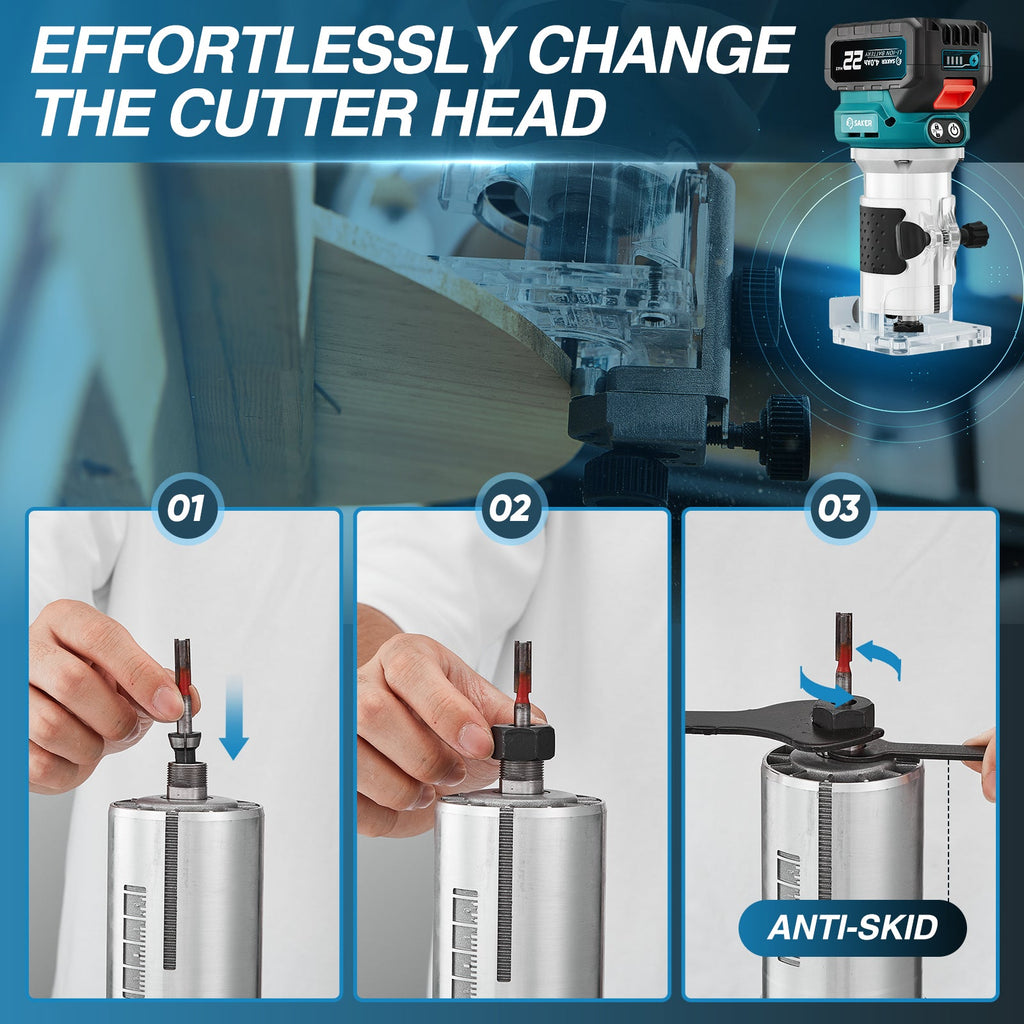 Cordless Brushless Router Tool