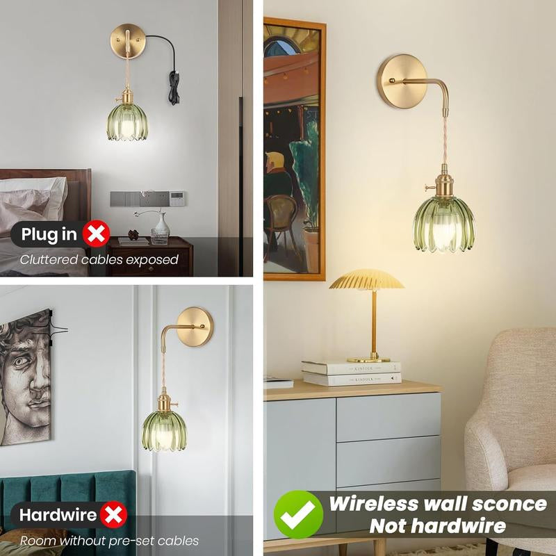 Battery-Powered RGB Wall Sconce Set