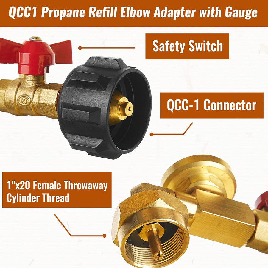 Propane tank filling adapter