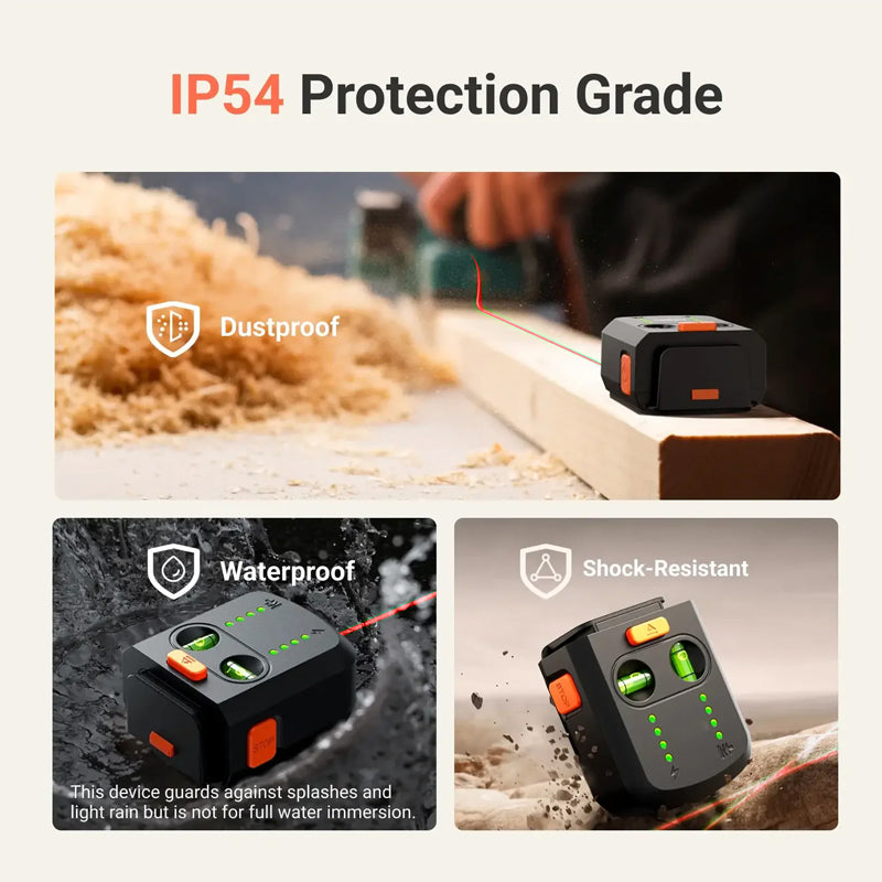 ® 3-in-1 Laser Level Tool with Drill Dust Collector