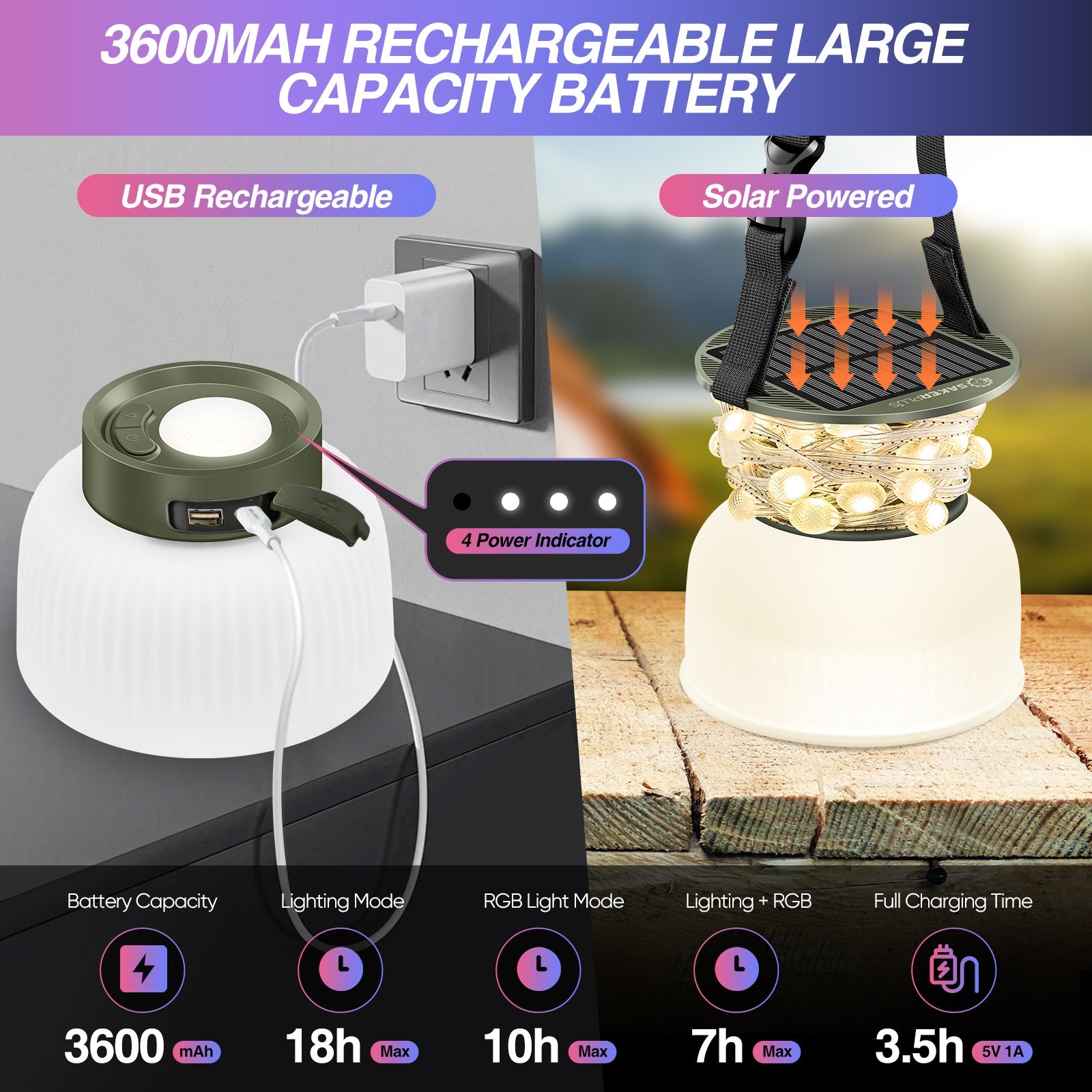 Solar Camping String Lights