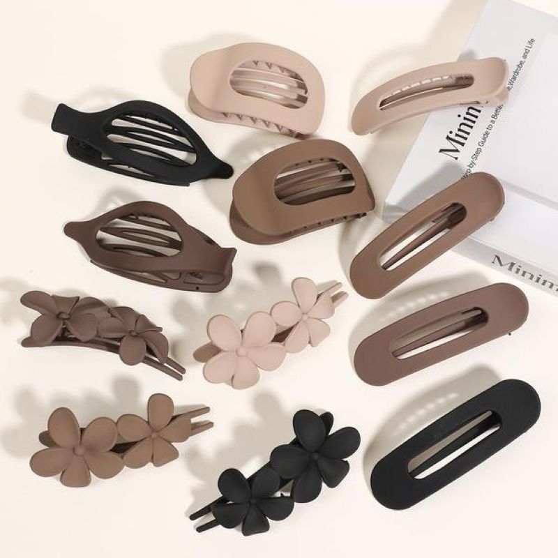 12 Pack Flat Hair Clips For Women
