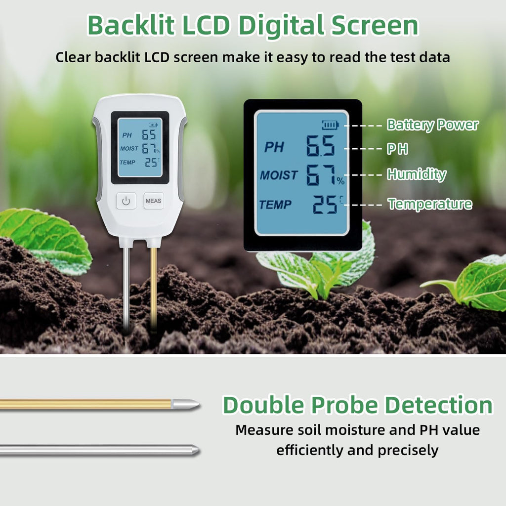 3 in 1 Digital Plant Soil Moisture Meter