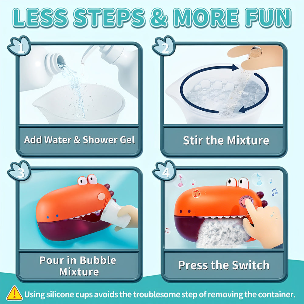 Dinosaur Bath Bubble Machine Toy