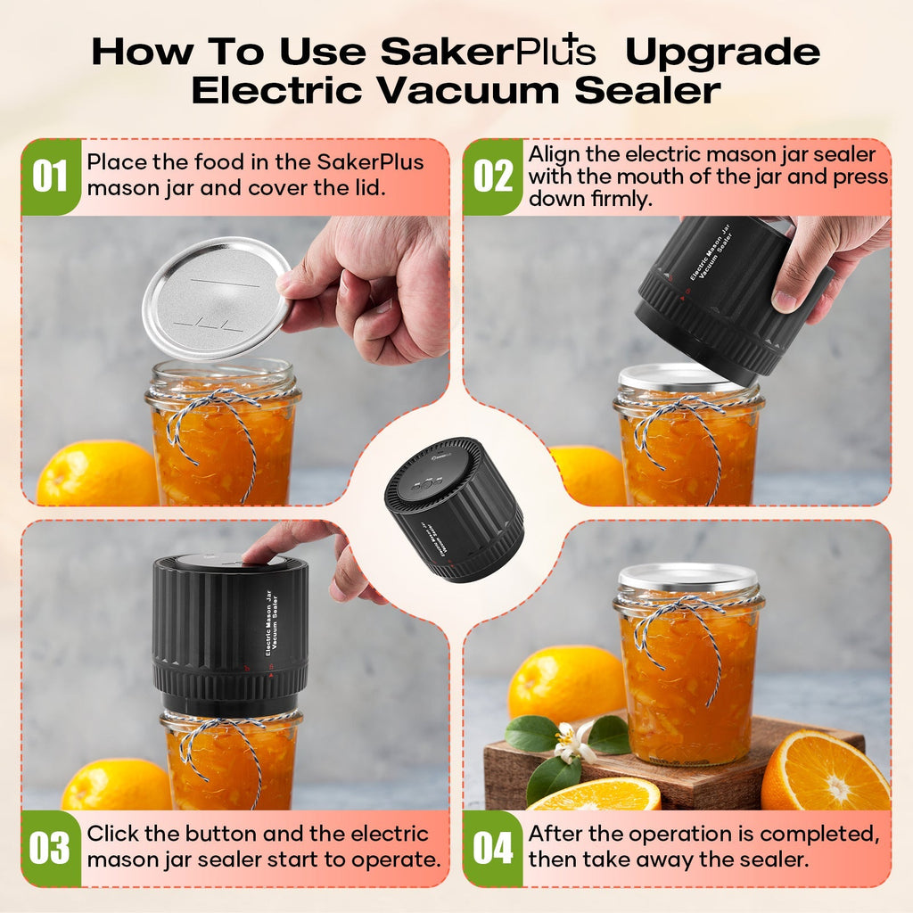 Efficient Food Saver -  Electric Vacuum Sealer For Mason Jars