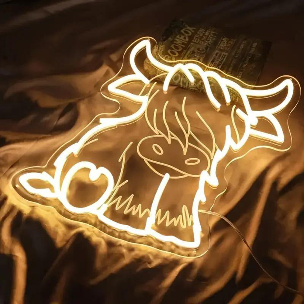 Highland Cow LED Neon Light