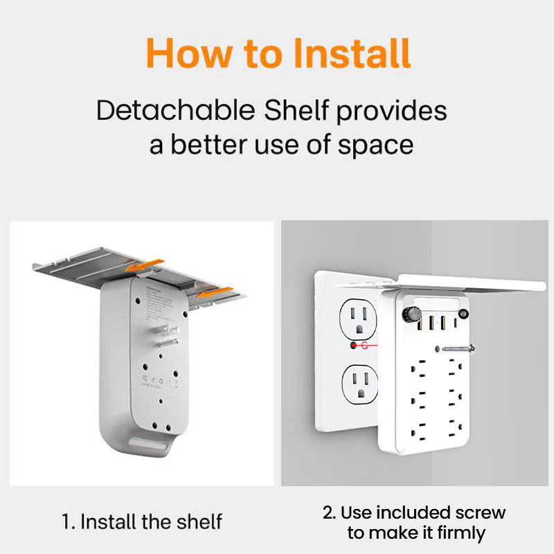 Multi-plug outlet with night light
