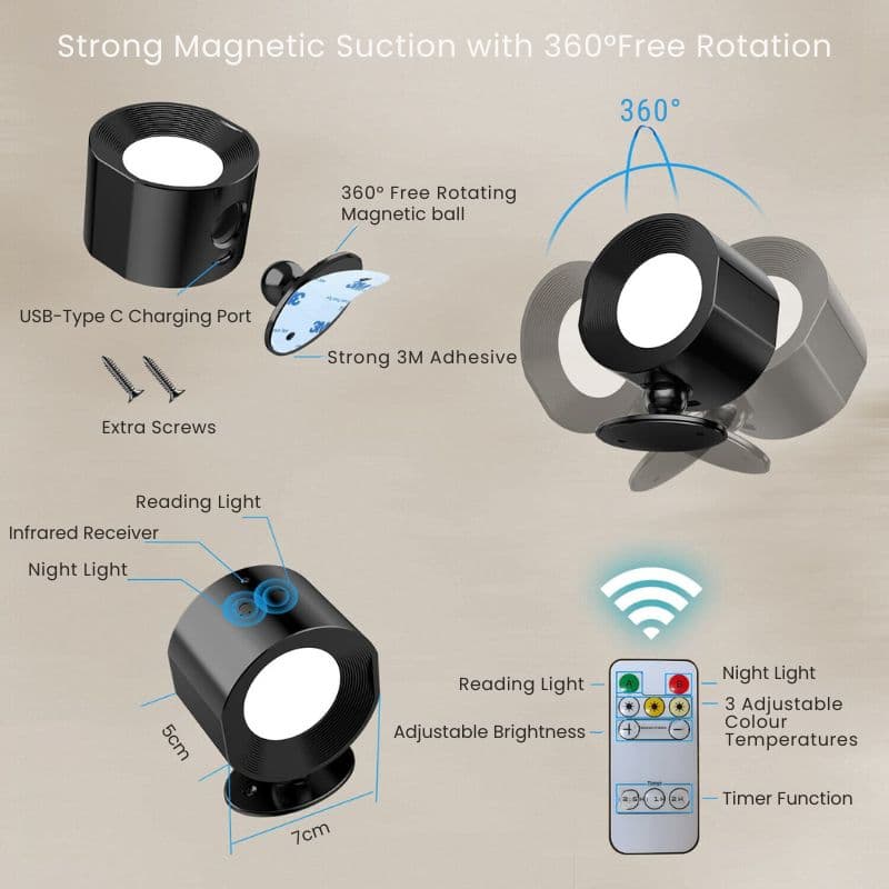 LED Magnetic Wall Light