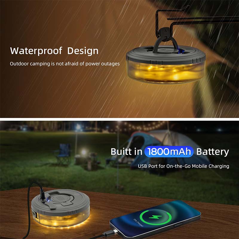 Camping String Lights—Dual Mode: Warm & Color Light