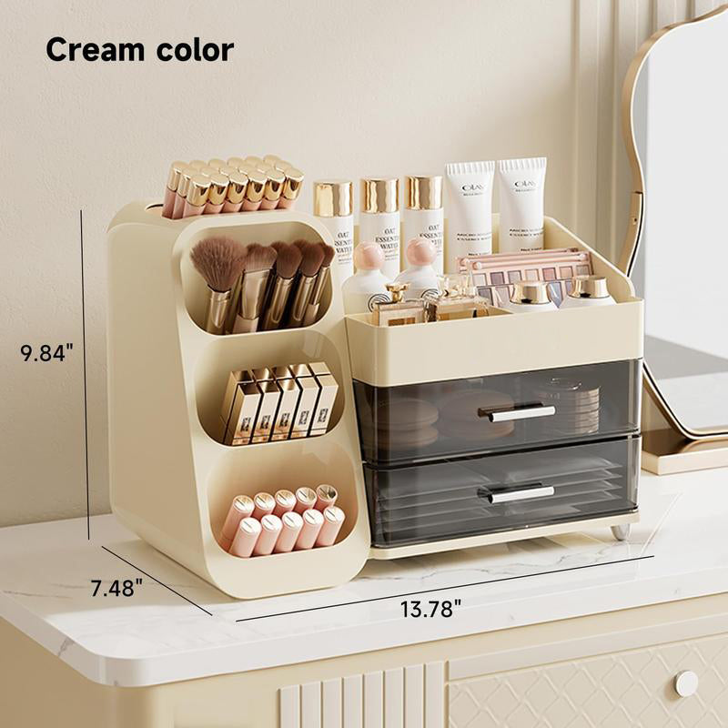 Elegant Vanity Makeup Storage Organizer Box
