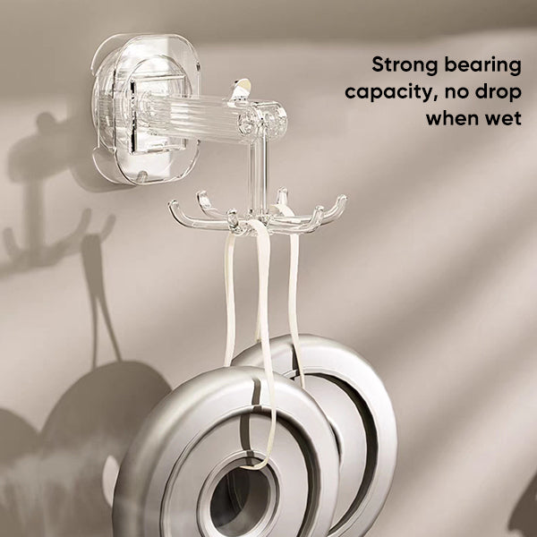 ® Suction Cup Six-Claw Swivel Hook