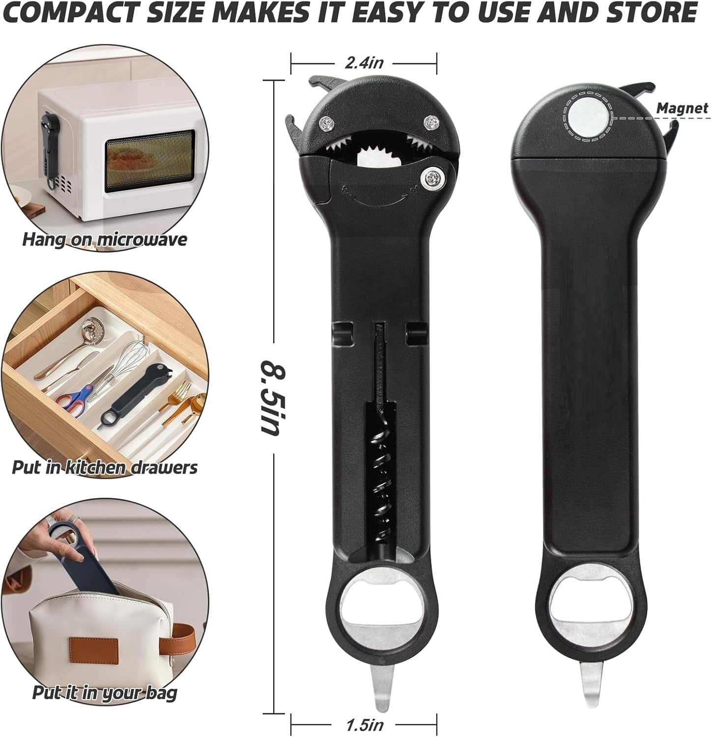 Retractable Magnetic Jar Opener