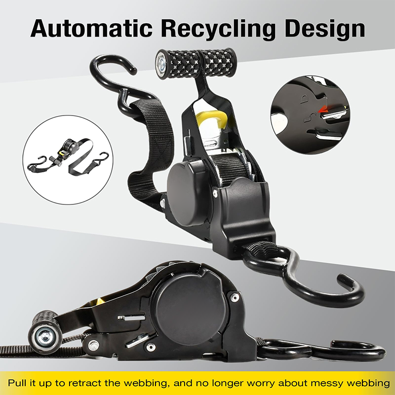 Automatic Retractable Heavy-Duty Ratchet Strap