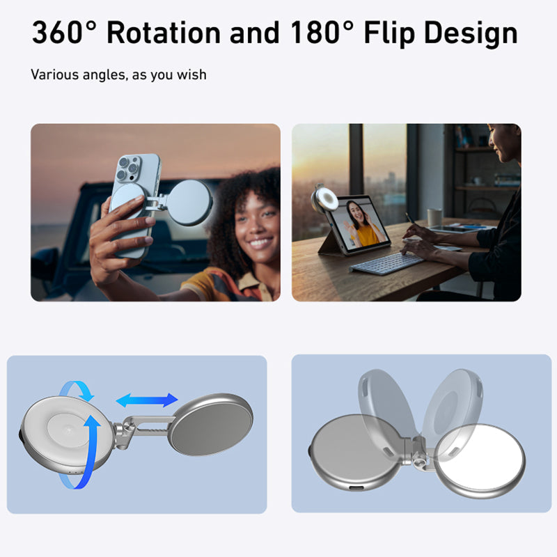 Fun Shot Magnetic Grip & Magnetic Selfie Light