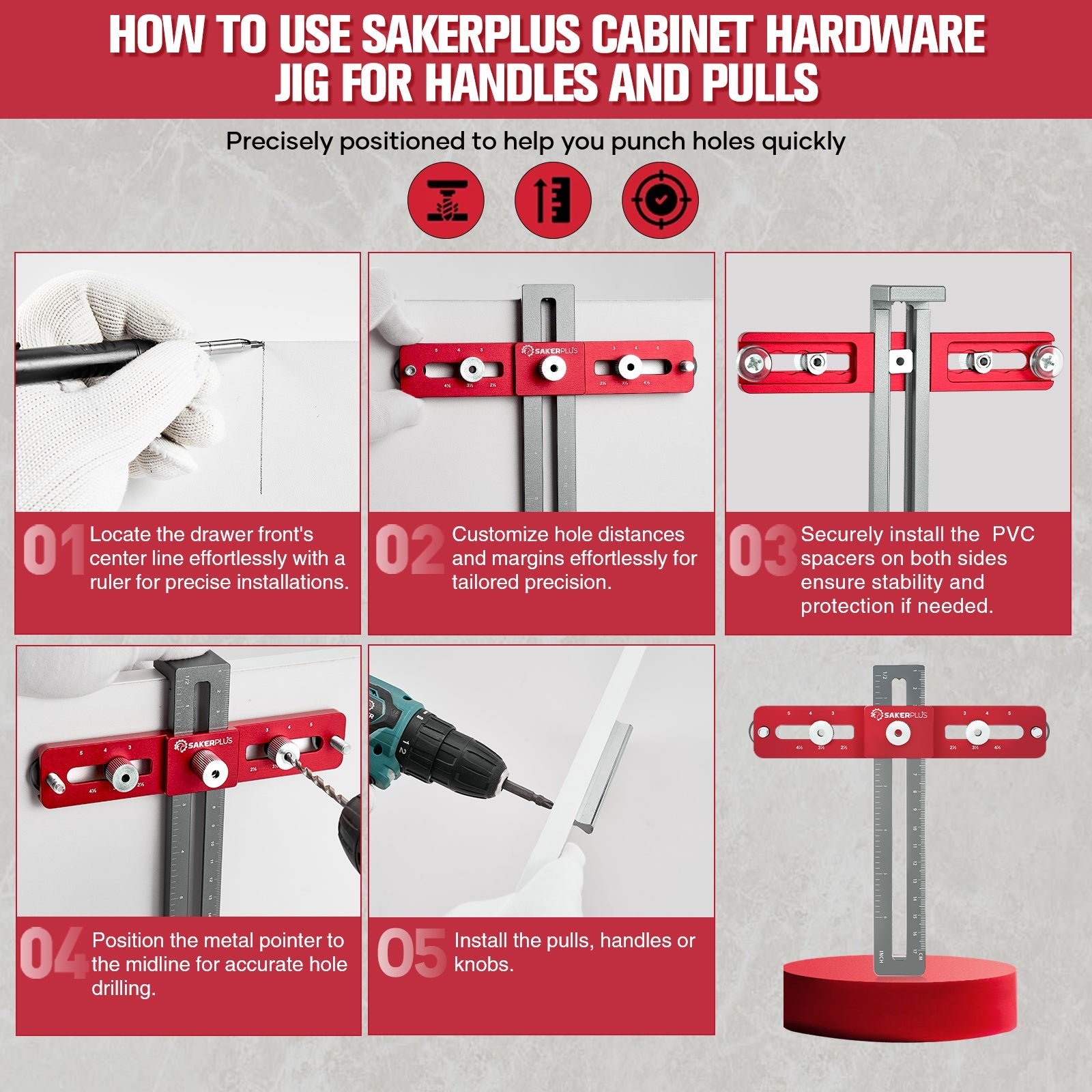 Cabinet Hardware Jig