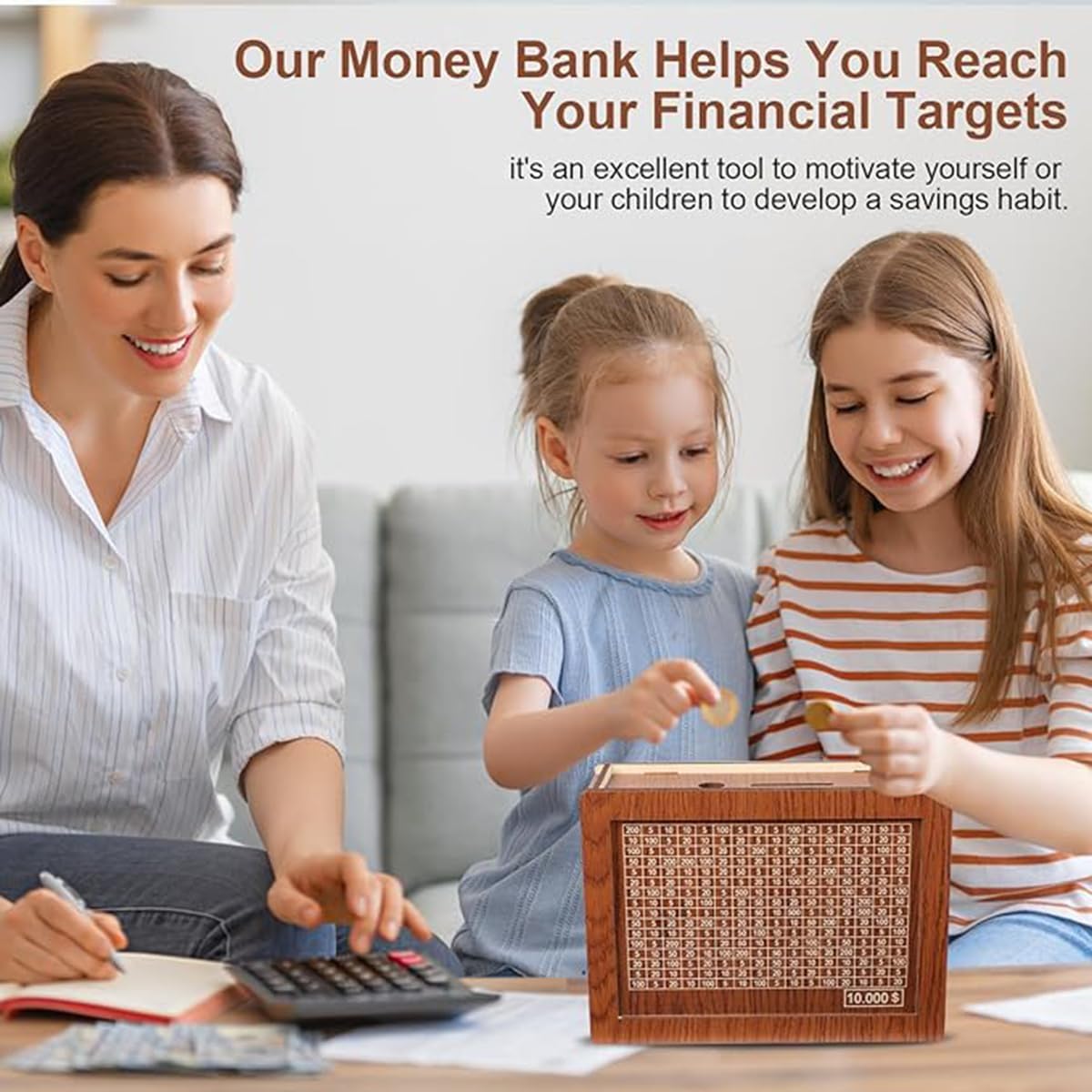 Wooden Cash Saving Box