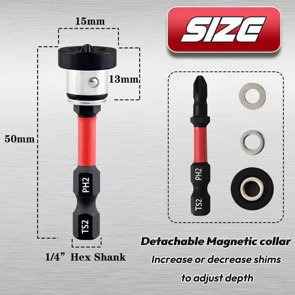 Drywall Screw Setter Magnetic PH2 Bits