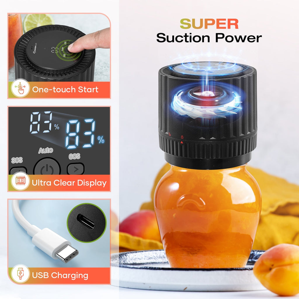 Efficient Food Saver -  Electric Vacuum Sealer For Mason Jars