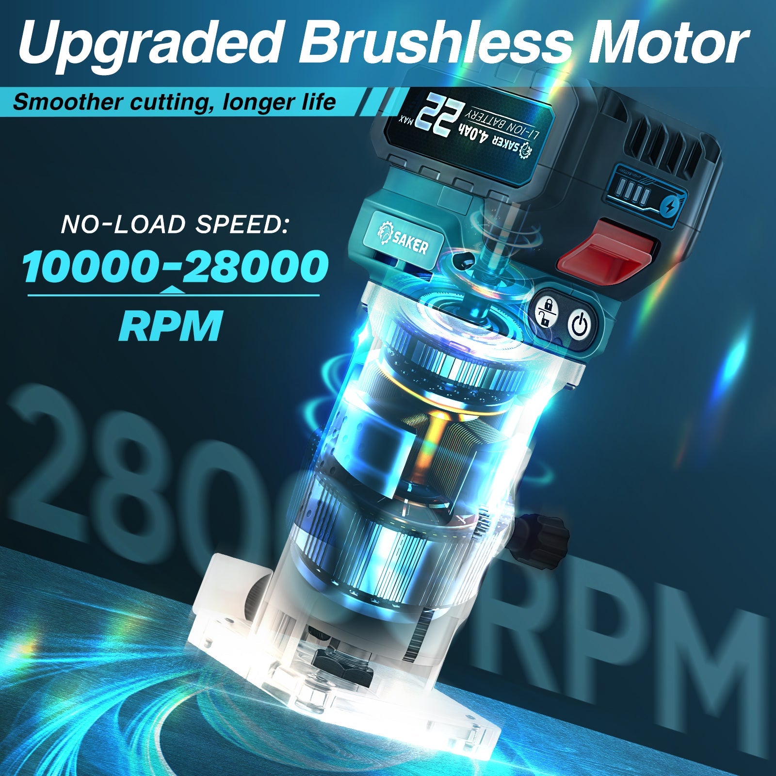 Cordless Brushless Router Tool