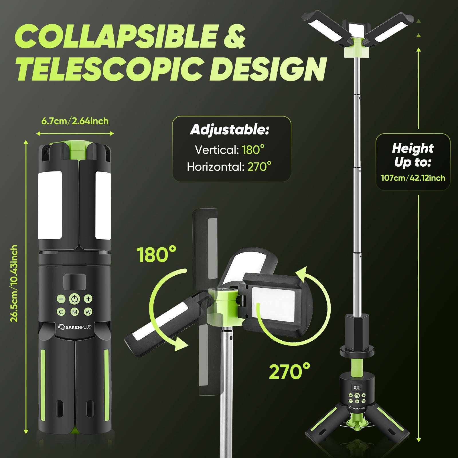 Telescopic Camping Lights with Stand
