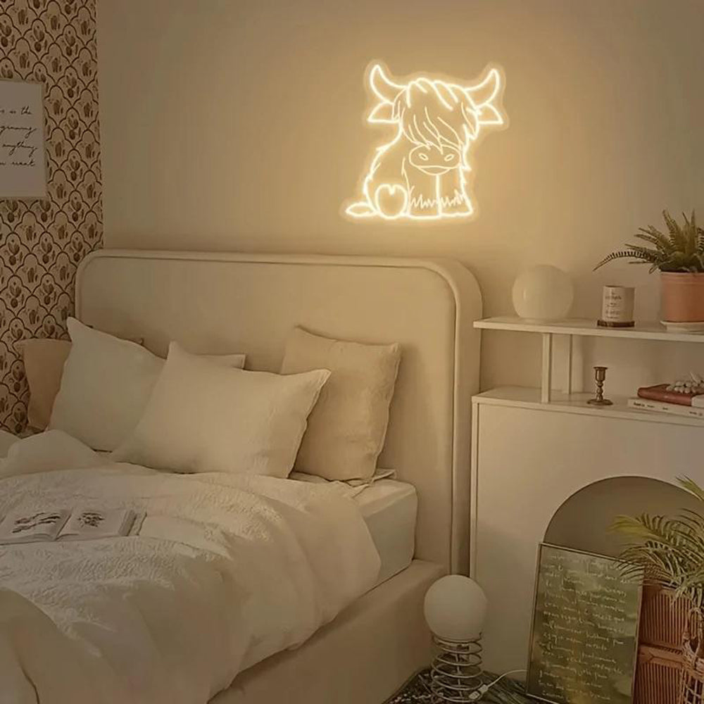 Highland Cow LED Neon Light