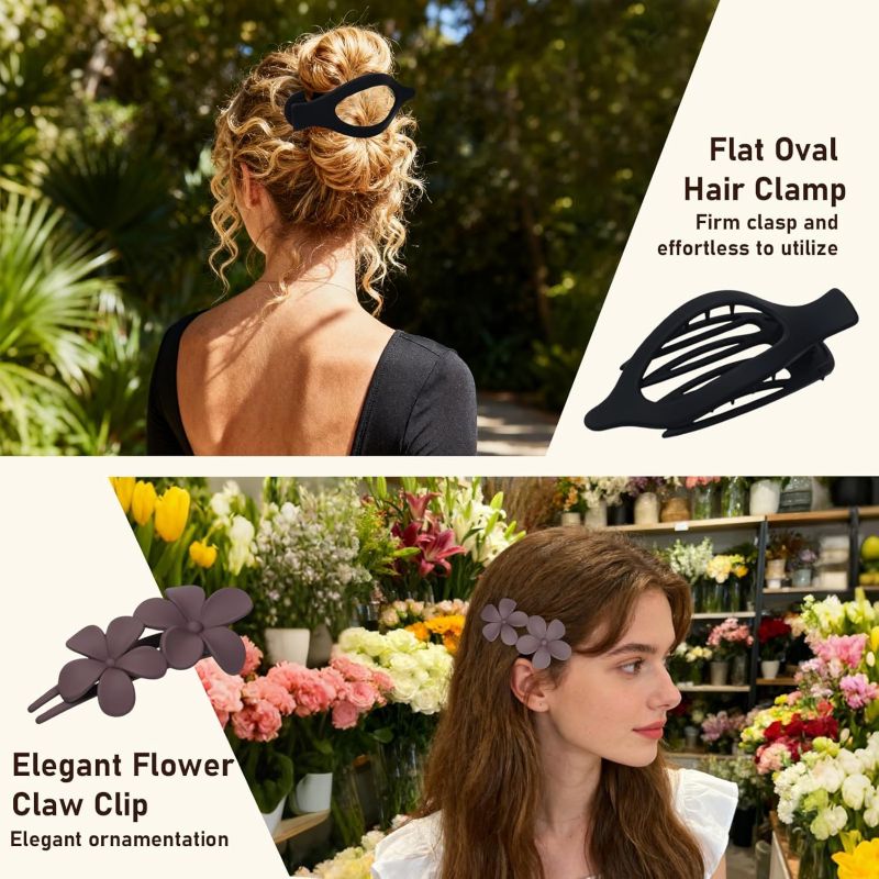 12 Pack Flat Hair Clips For Women