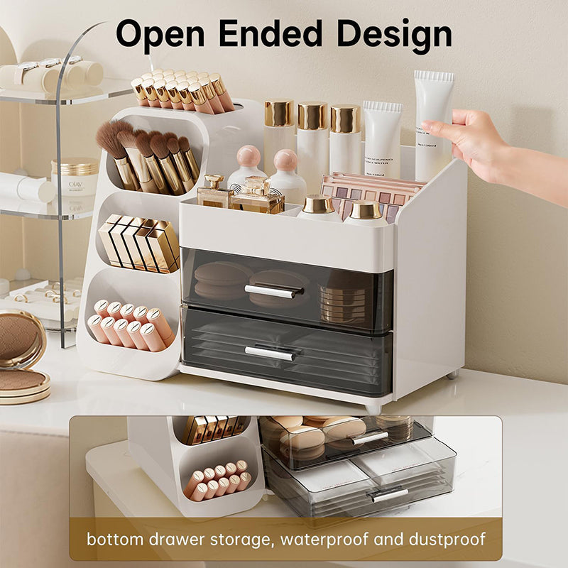 Elegant Vanity Makeup Storage Organizer Box