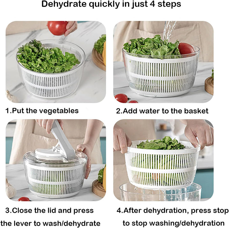 Effortless Salad Spinner With Colander