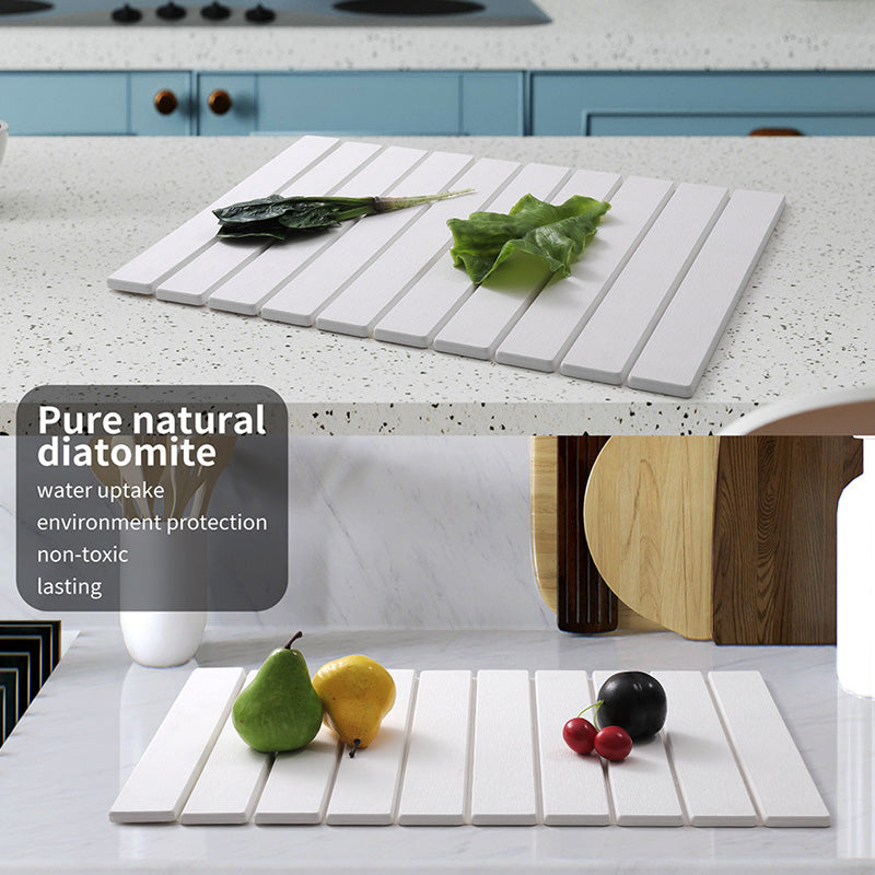 Collapsible Diatomaceous Dish Drying Mat