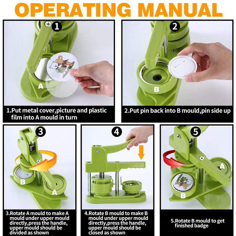 Button Badge Maker Press Machine