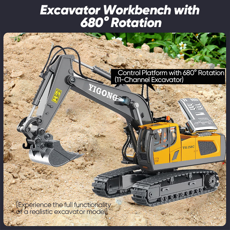 Remote Control Excavator Construction Toys