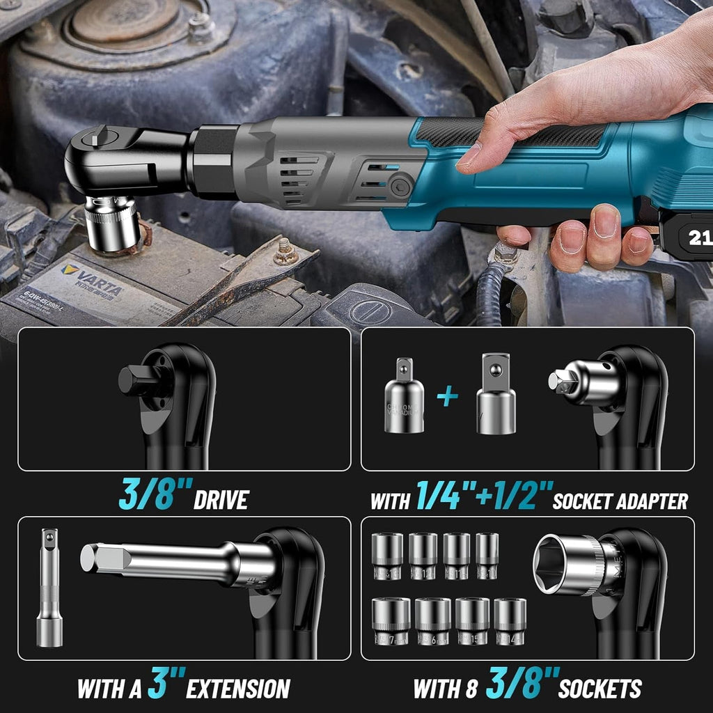 Cordless Electric Ratchet Wrench Set