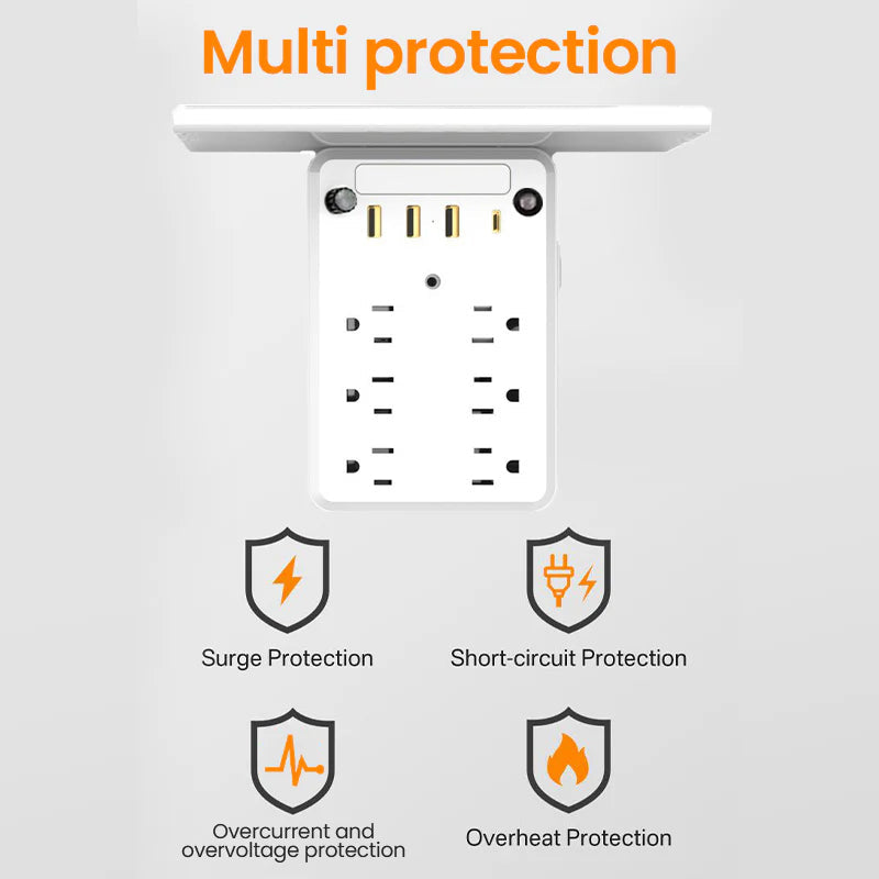 Multi-plug outlet with night light