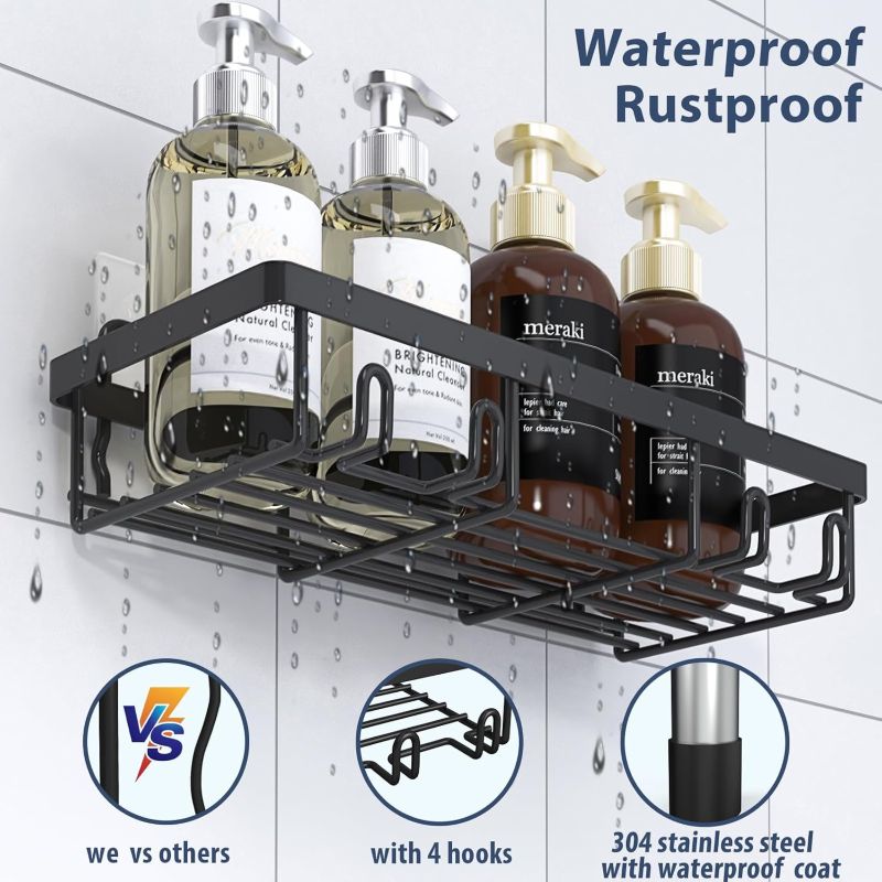 5 Pack Stainless Steel Shower Organizer