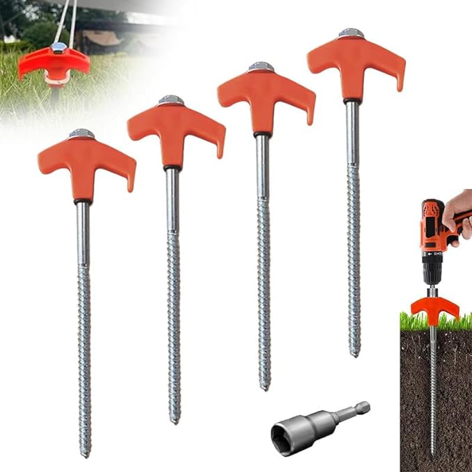 8 Screw in Tent Stakes