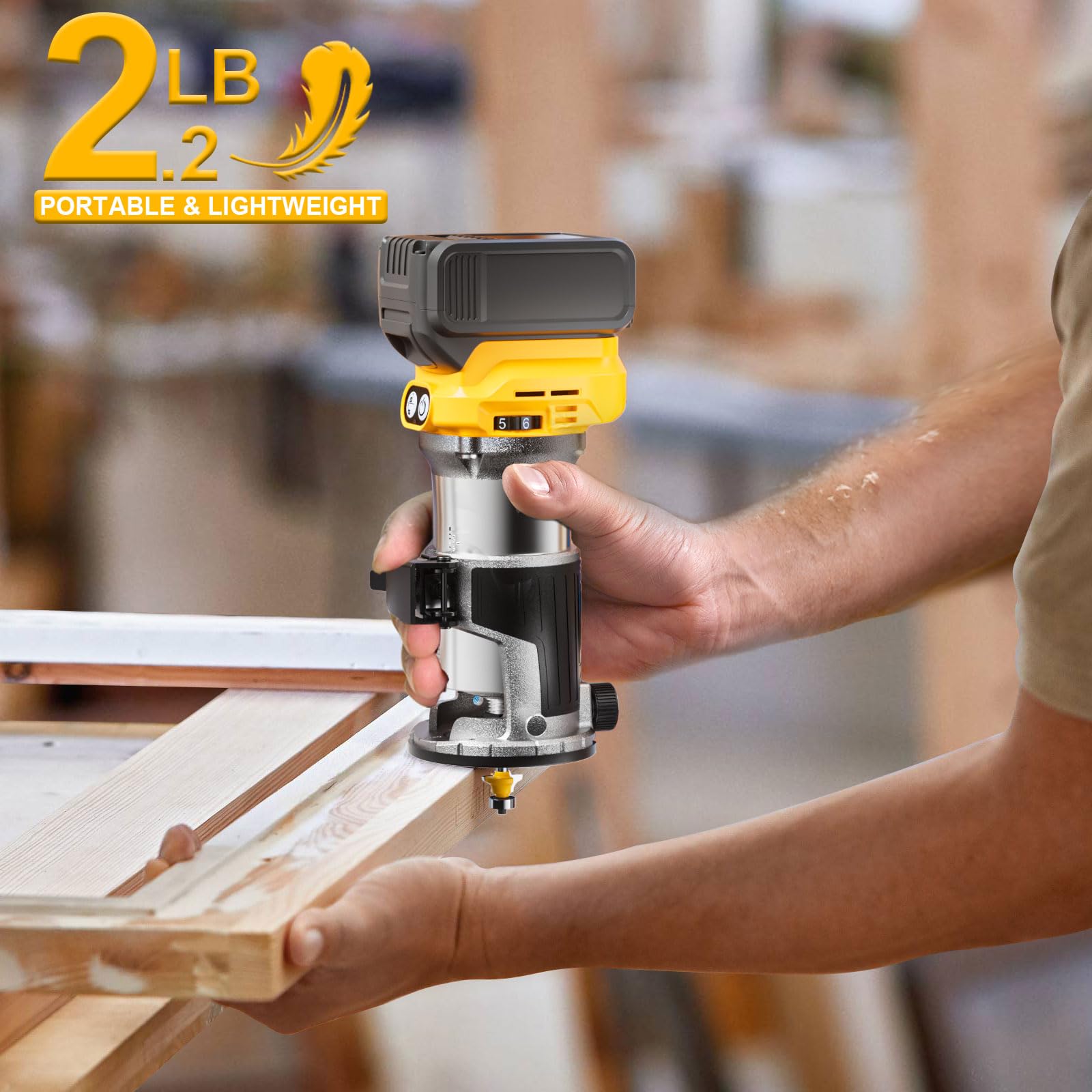 Cordless Compact Router With Battery