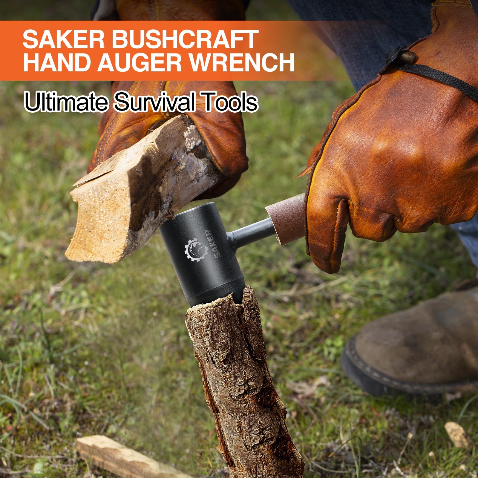 Portable Multi-Tool for Outdoor Adventures - ® Upgrade Bushcraft Hand Auger Wrench